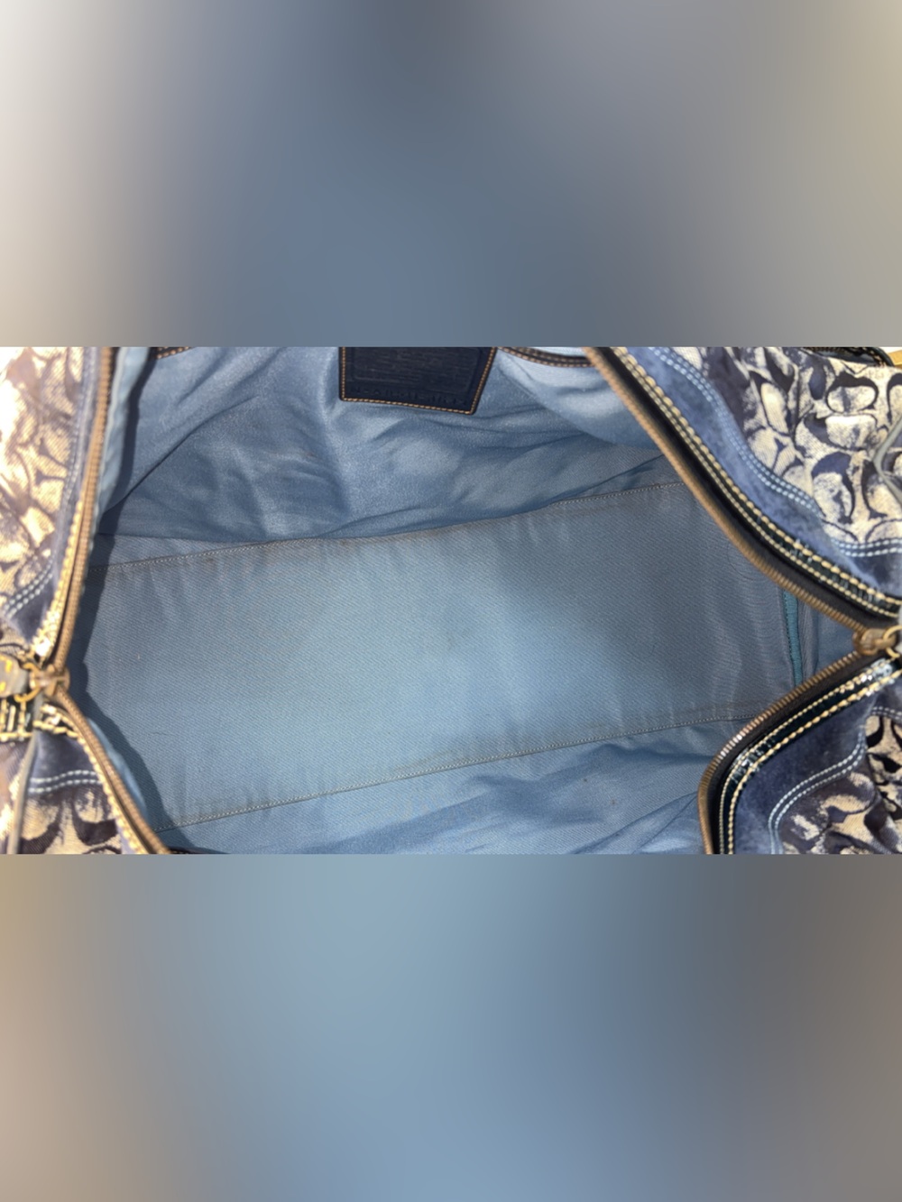 Coach RARE 2005 vintage Signature tie dye Denim Duffel/Carryall travel bag EUC - Picture 15 of 17